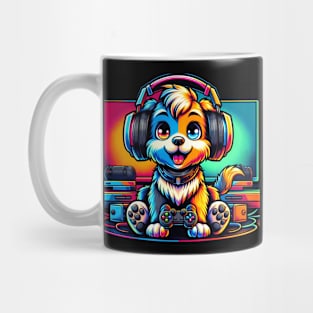 Adorable Gamer Puppy w/ Headphones Mug